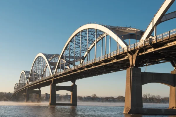 Davenport, Iowa bridge across a river