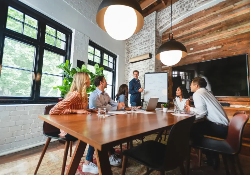 Conference room team meeting