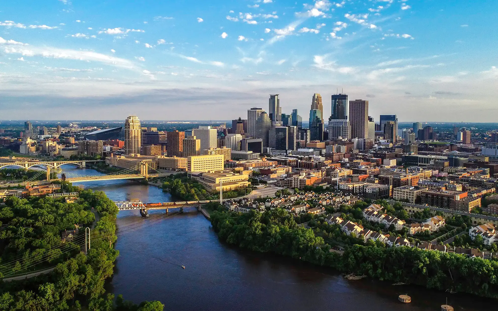 Skyline view of downtown Minneapolis, Minnesota