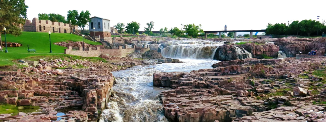 The Falls, downtown Sioux Falls, South Dakota.